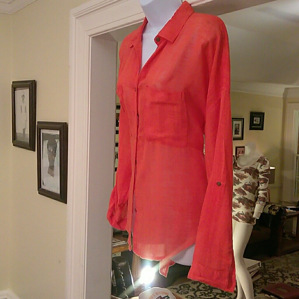 Free people ladies button down blouse